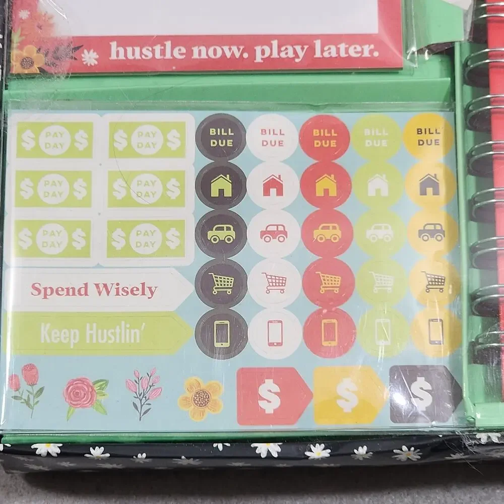 GIRLS JUST WANT TO HAVE FUNDS 4 pc Budget Planner Set Pen & Gear  NIB Opened